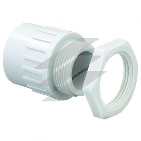 Трубний штуцер RST M25 з гайкою для прийому гладких труб діаметром 25, полістирол, Spelsberg